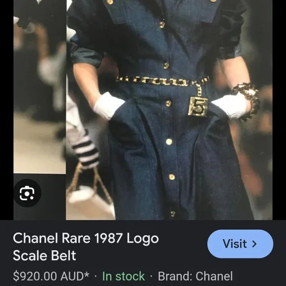CHANEL #5 1987 Belt Authentic Very Rare - Picture 8 of 9